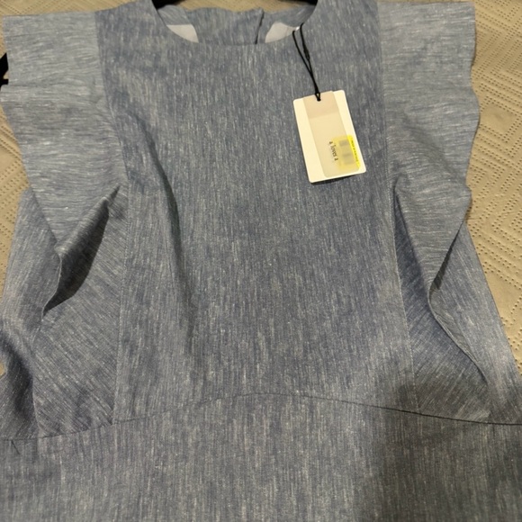 Elegant Blue Midi Dress - Picture 7 of 9